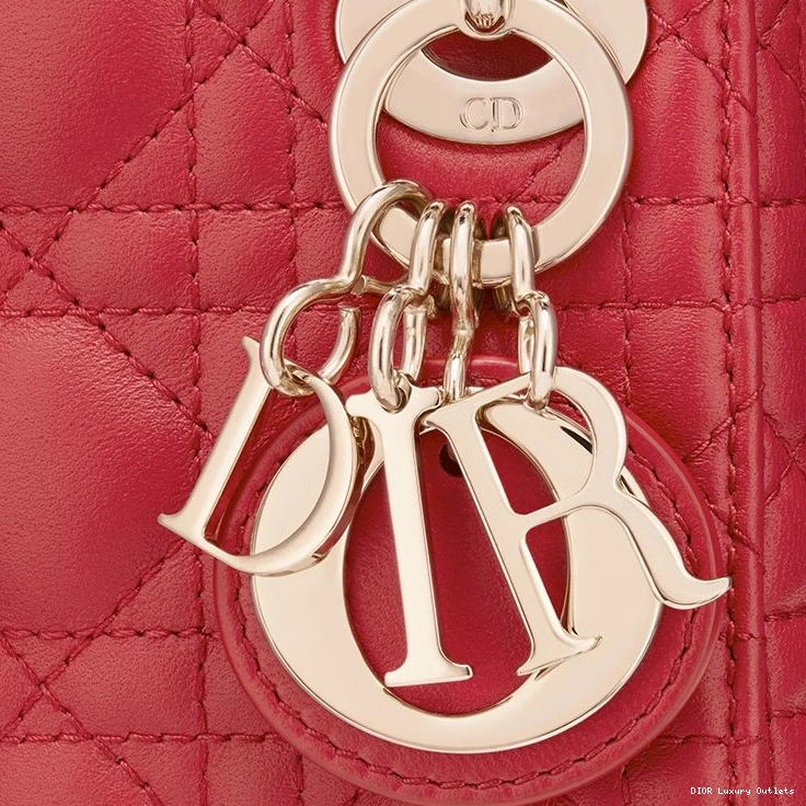 Cheap Lambskin Cannage Lady Dior Bag Red Micro 0813 Luxury